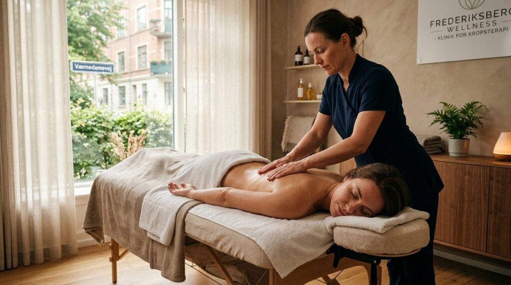 Photorealistic image of a woman receiving a professional mas
